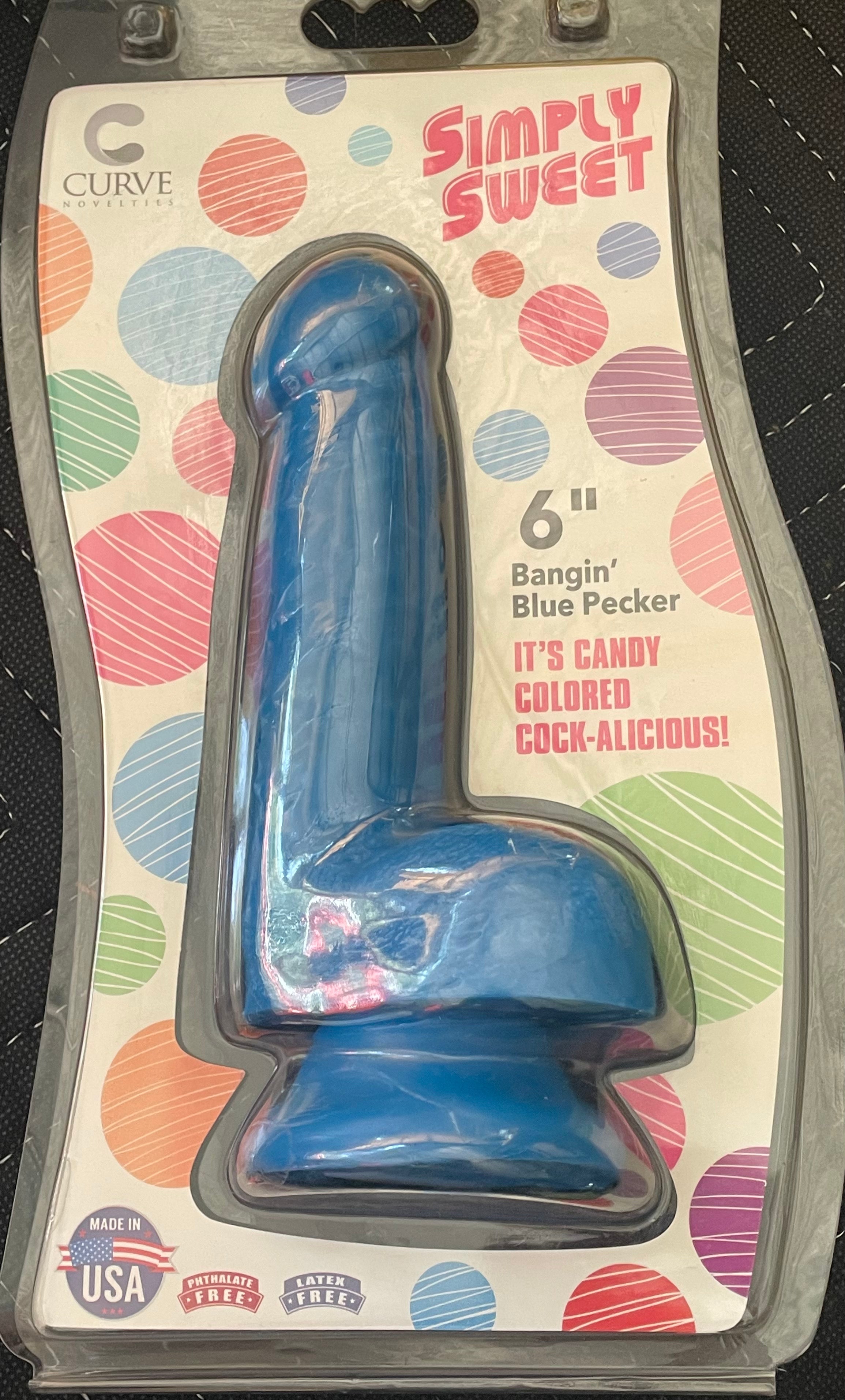 Simply Sweet 6" Bangin Pecker Blue