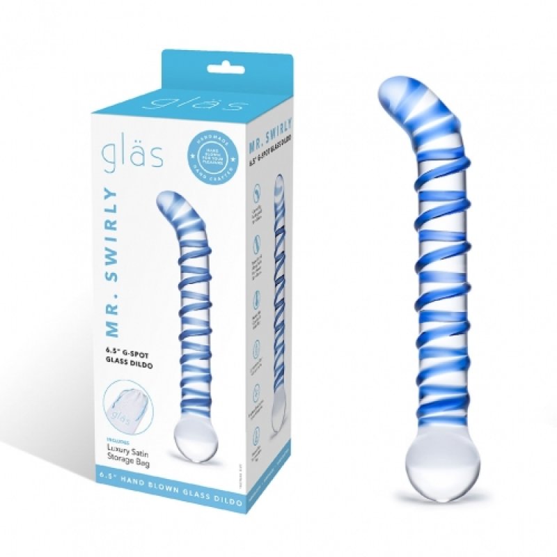 Glas 6.5" Mr Swirly G-Spot  Dildo