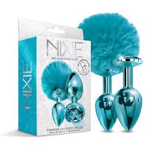 Nixie Metal Butt Plug Pom & Jewel